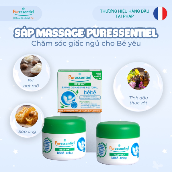 [HN] Sáp massage ngực giúp bé ngủ ngon Puressentiel 30 ml
