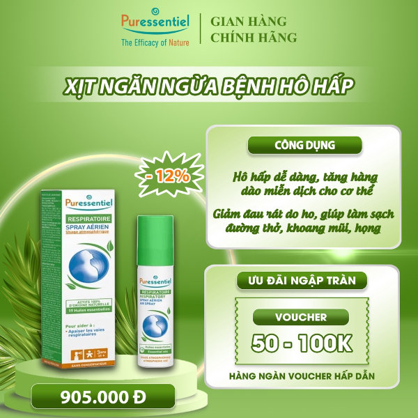 [HN] Xịt ngăn ngừa bệnh đường hô hấp Puressentiel 200ml