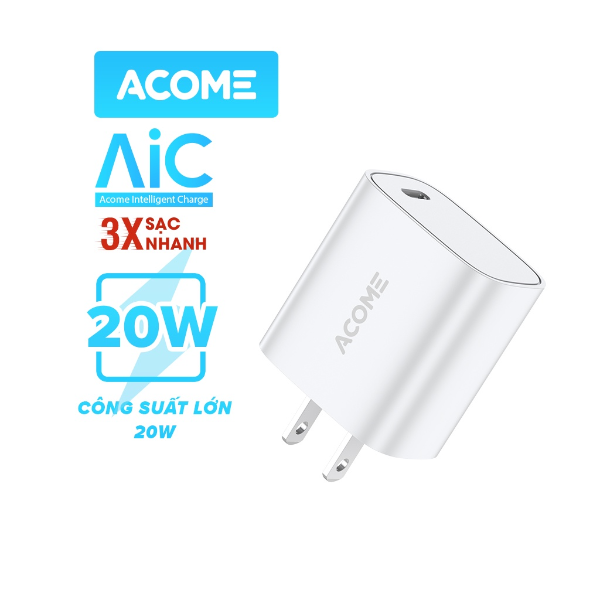 Củ sạc nhanh 20W USB-C ACOME AC05U