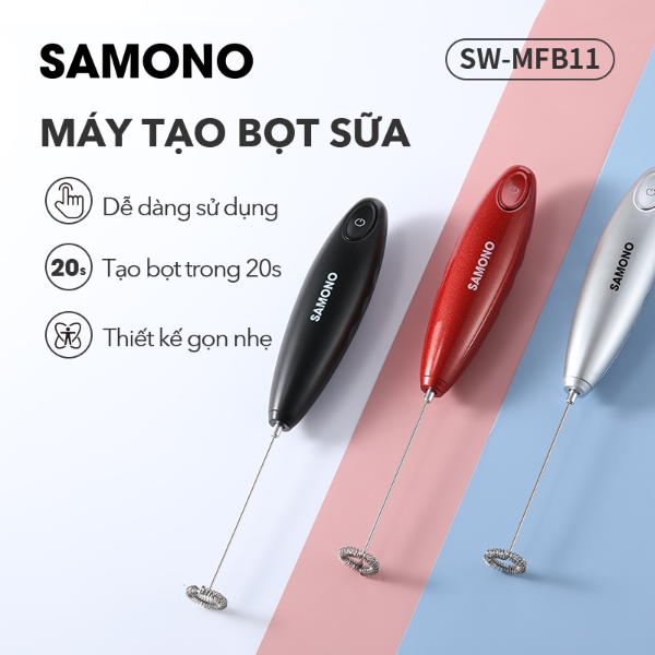 Máy đánh bọt sữa SAMONO SW-MFR11 - Đỏ