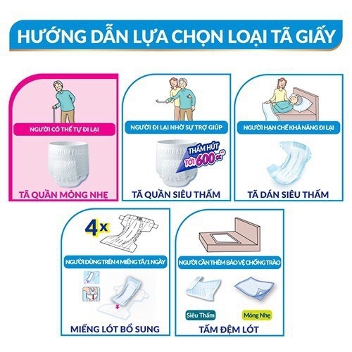 Tã quần người lớn Caryn mỏng nhẹ M16