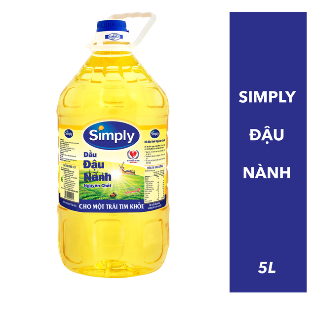 Dầu đậu nành Simply 100% nguyên chất 5L