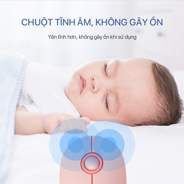 Chuột không dây tĩnh âm ACOME AM300 2.4GHz - Xám