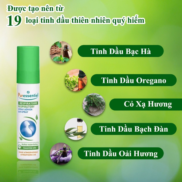 [HN] Xịt ngăn ngừa bệnh đường hô hấp Puressentiel 200ml