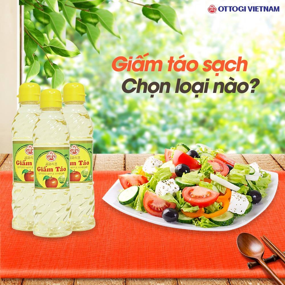 Giấm táo Ottogi - Chai 450ml