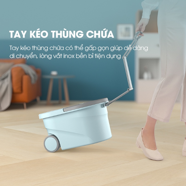 Bộ lau nhà thông minh 360 độ SAMONO SCM012 (Kèm 2 bông lau)