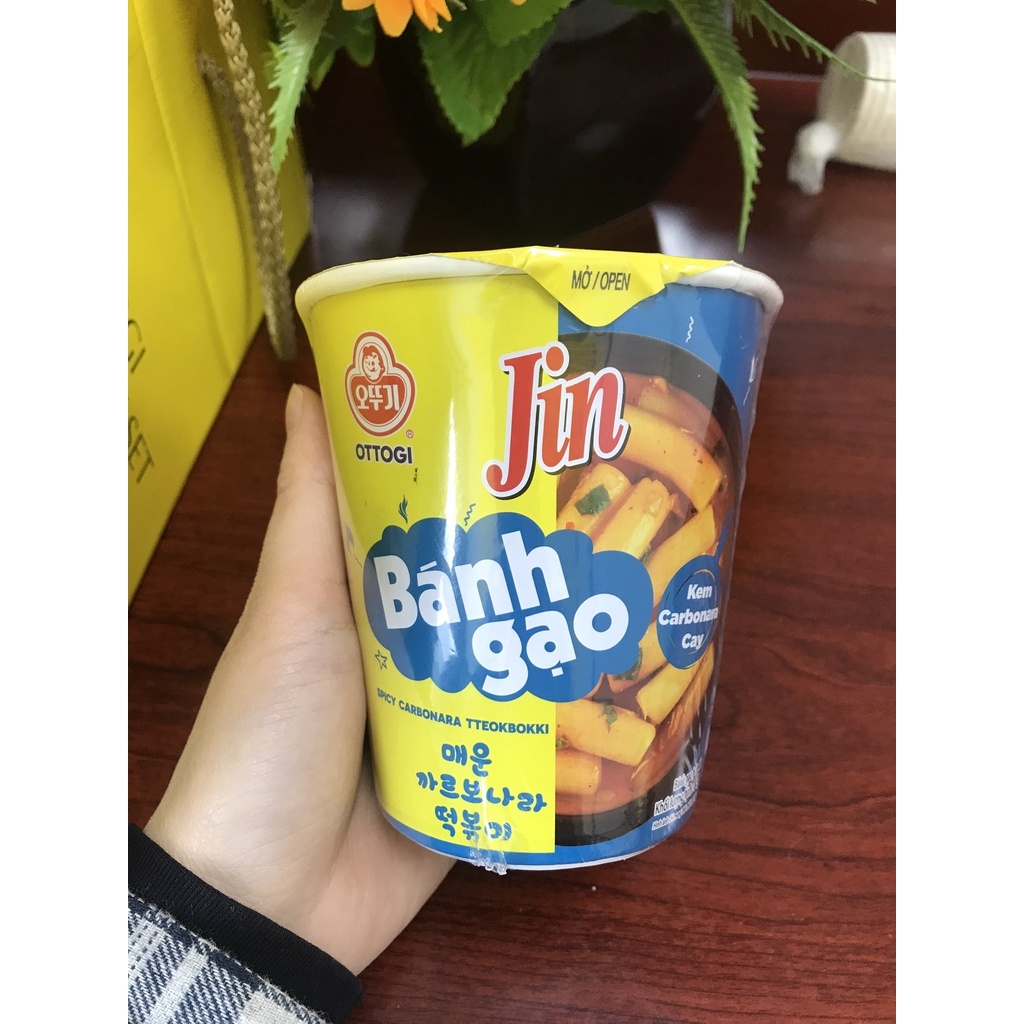 Bánh gạo Jin vị kem carbonara Ottogi - Ly 82g