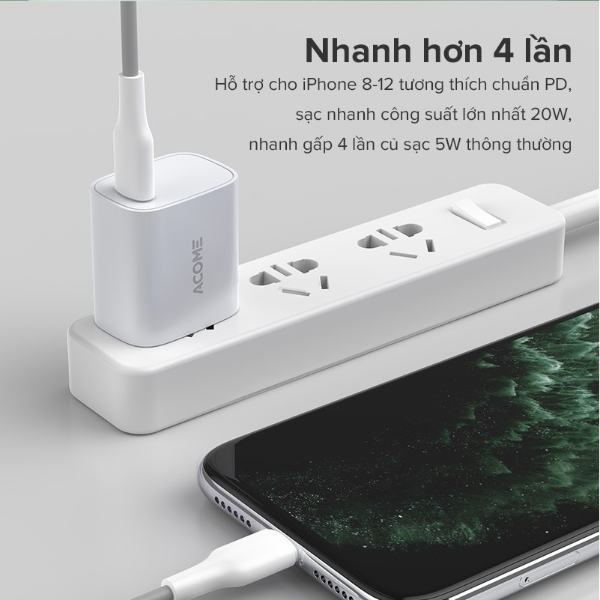 Củ sạc nhanh 20W USB-C ACOME AC05U