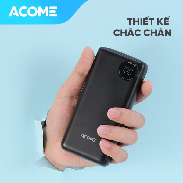 Pin sạc dự phòng dung lượng 20000mAh ACOME AP202 - Đen