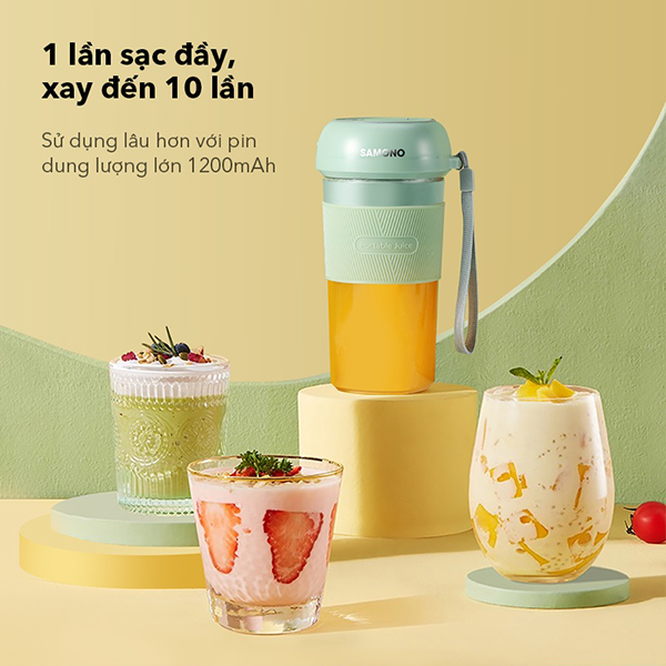 Máy xay sinh tố cầm tay SAMONO SW-Y8 35W - Dung tích 400ml - Xanh