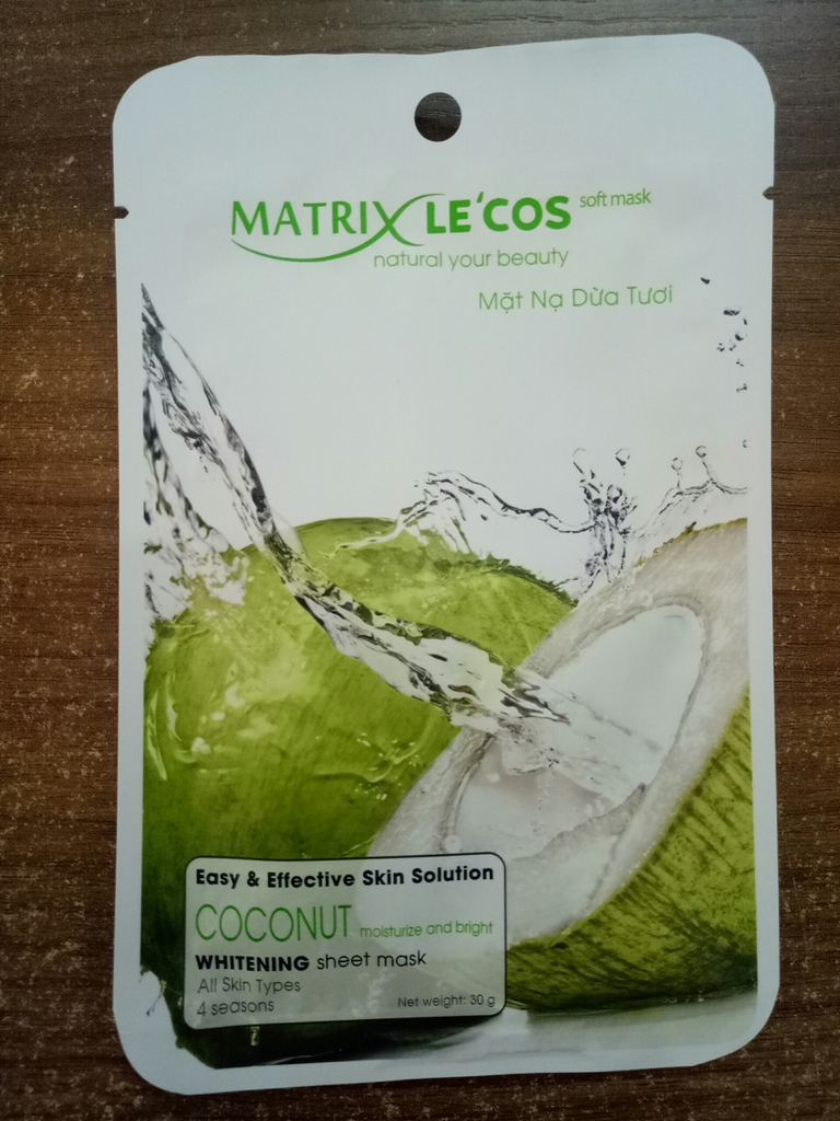 Mặt nạ Matrix Le'cos dừa tươi - Gói 30g