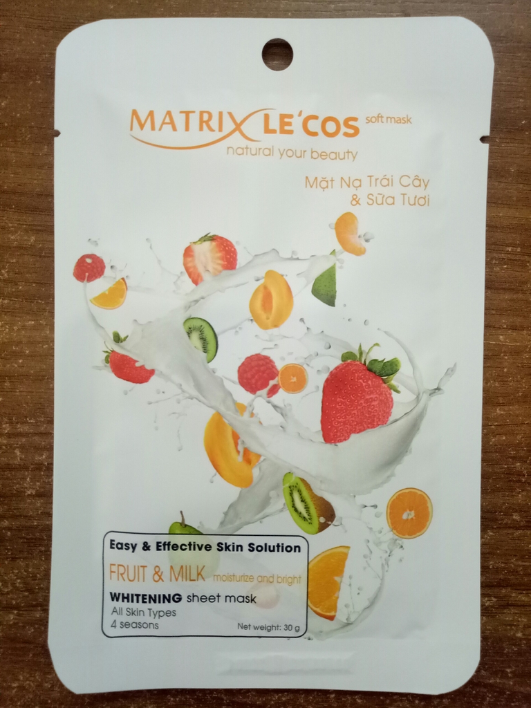 Mặt nạ Matrix Le'cos trái cây & sữa tươi - Gói 30g
