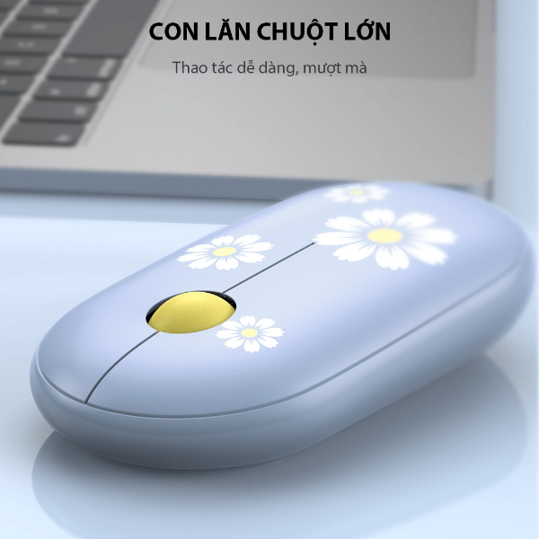 Chuột không dây tĩnh âm họa tiết hoạt hình ROBOT M230 Flower