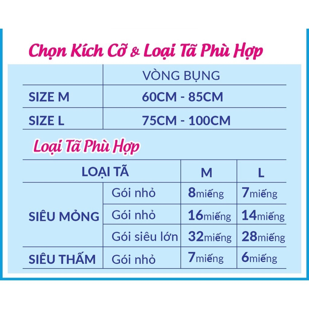 Tã quần người lớn Caryn mỏng nhẹ L14