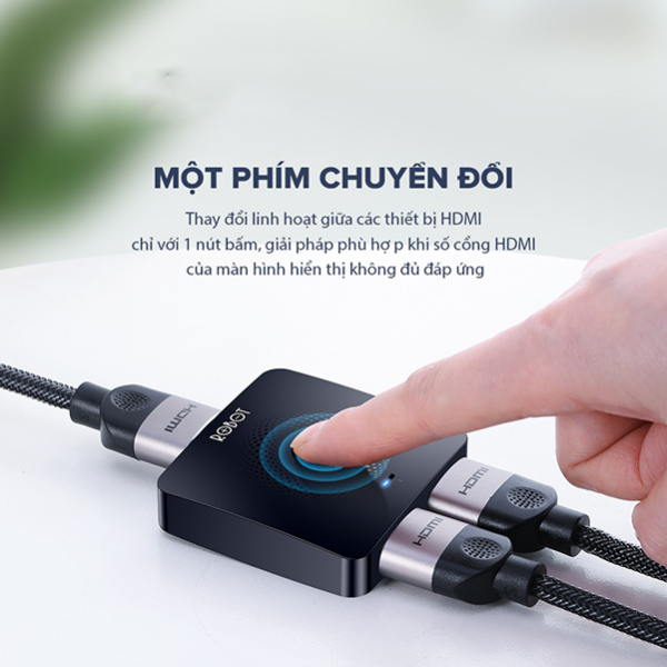 Bộ chuyển đổi HDMI 2 chiều ROBOT HM103 - Đen