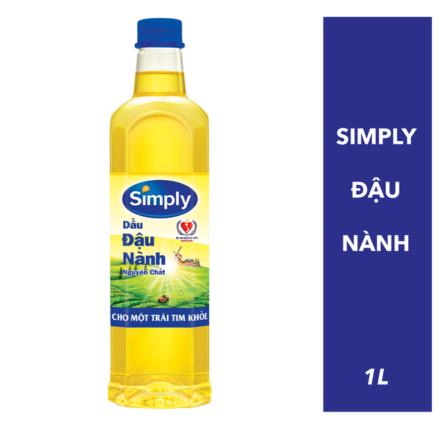 Dầu đậu nành Simply 100% nguyên chất 1L
