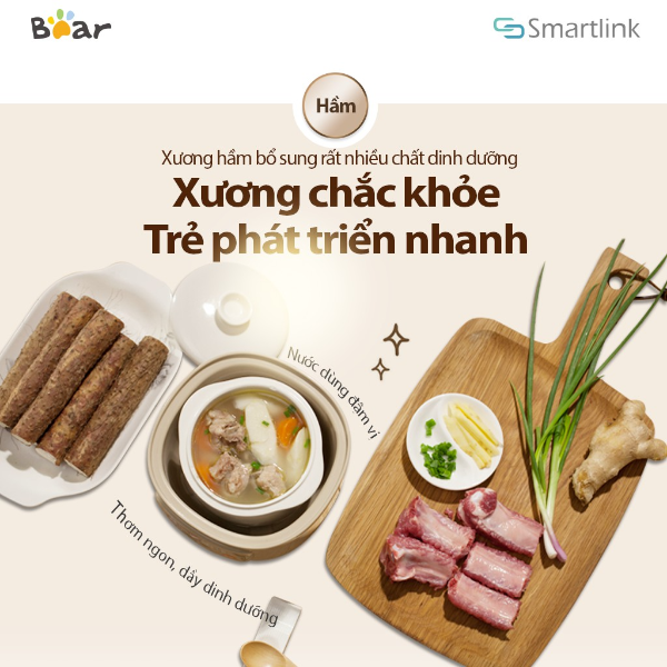 Nồi nấu chậm Bear DDZ-A08D1 0.8L - Be