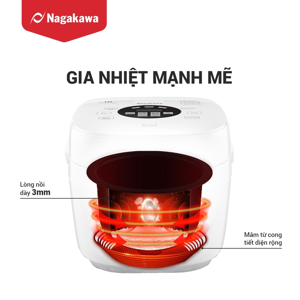 Nồi cơm điện cao tần 1.2L Nagakawa NAG0139