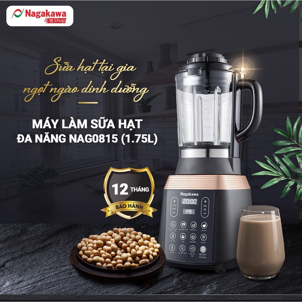 Máy làm sữa hạt đa năng Nagakawa NAG0815 - 1.75L