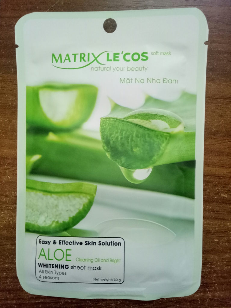 Mặt nạ Matrix Le'cos nha đam (Hộp 20 chiếc x 30g)