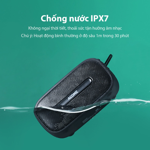 Loa bluetooth di động 5W ACOME A8 - Đen