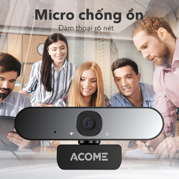 Webcam Full HD 1080p ACOME AWC11 - Hỗ trợ mic - Đen