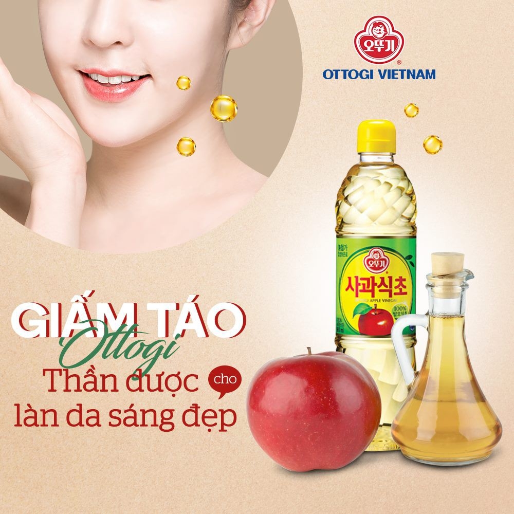 Giấm táo Ottogi - Chai 450ml