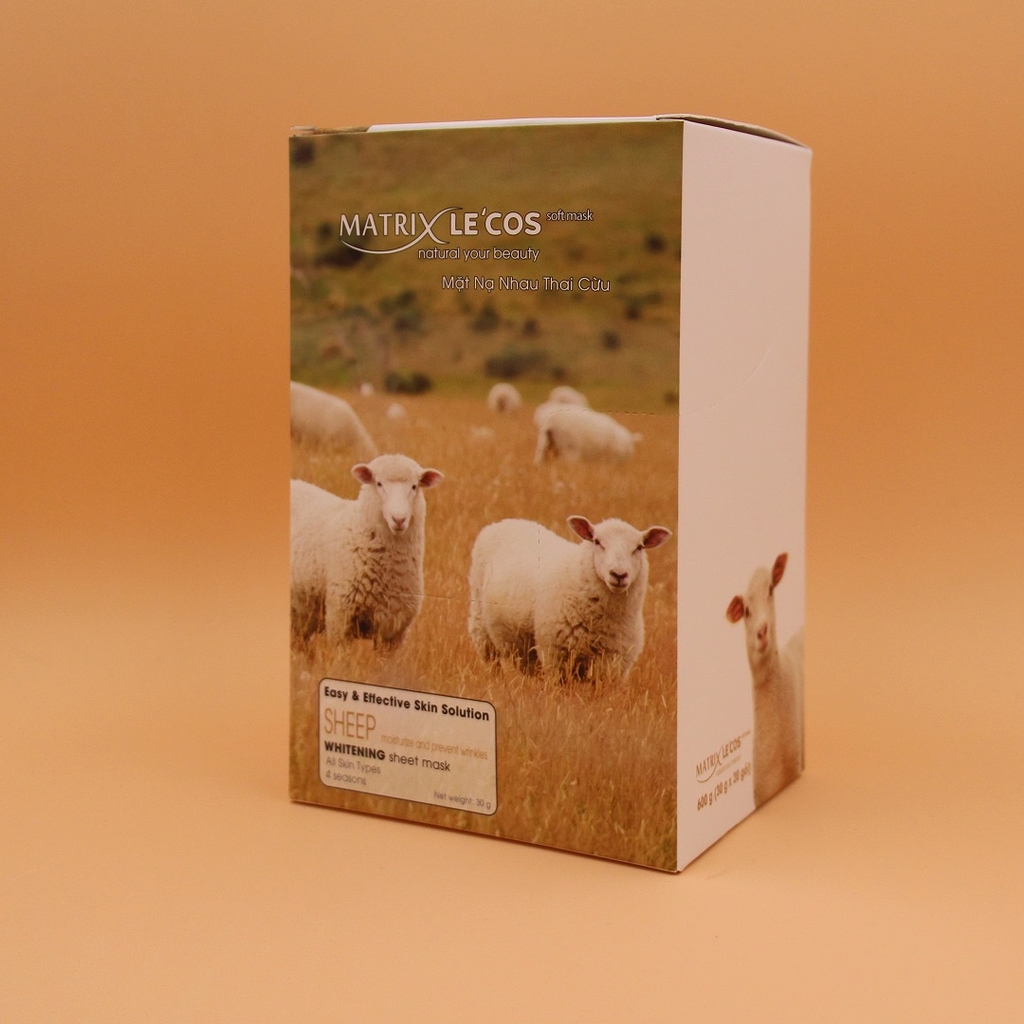 Mặt nạ Matrix Le'cos nhau thai cừu (Hộp 20 chiếc x 30g)