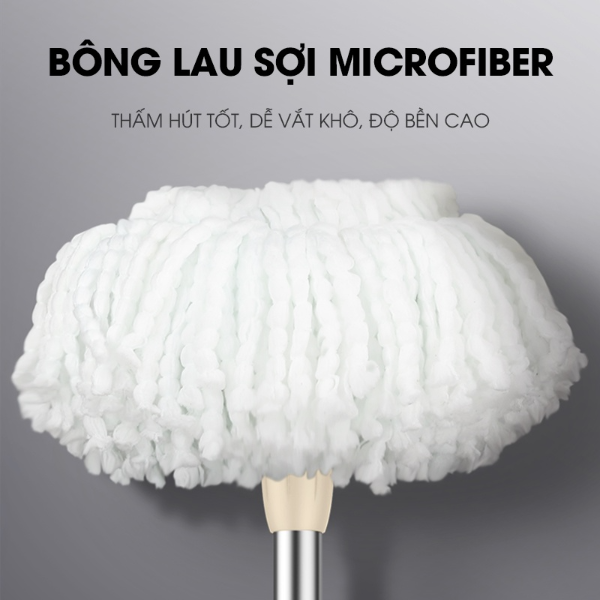 Bộ lau nhà thông minh 360 độ SAMONO SCM003 (Kèm 2 bông lau)