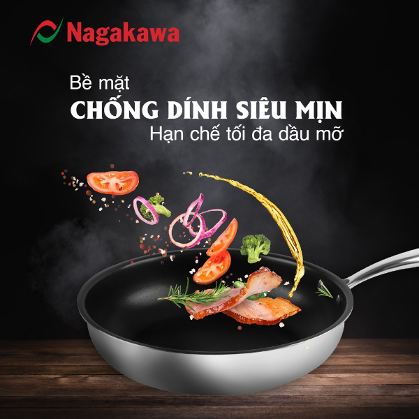 Chảo inox chống dính Nagakawa Haru NAG2402 size 24cm