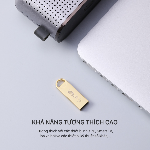 Thiết bị lưu trữ USB ROBOT RF332 - 32G - Vàng