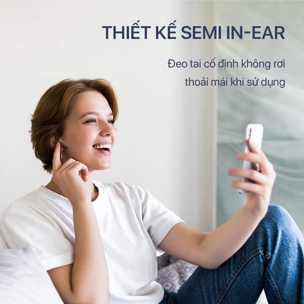 Tai nghe Bluetooth TWS Semi-in-ear ACOME Airdots T2 - Đen