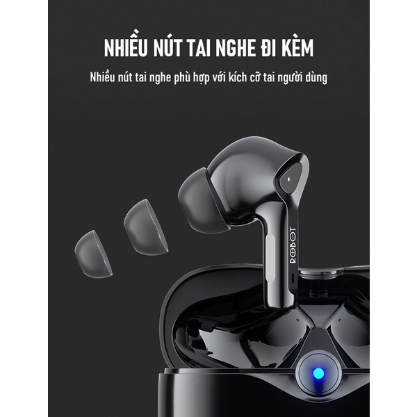 Tai nghe Bluetooth in-ear ROBOT Airbuds T30 - Đen