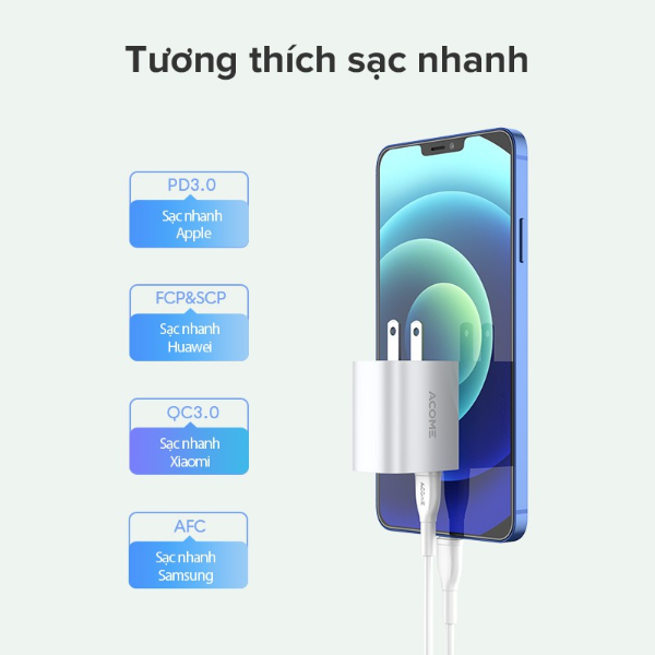 Củ sạc nhanh 20W USB-C ACOME AC05U