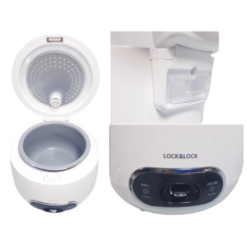 Nồi cơm điện mini đa năng Lock&Lock EJR426WHT - 0.8L