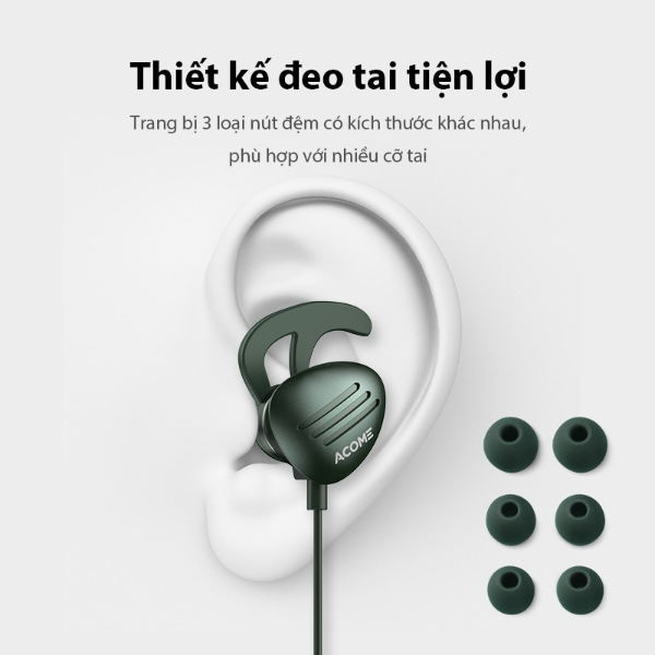 Tai nghe gaming in-ear ACOME AE100 - Xanh lá