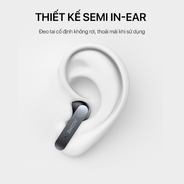 Tai nghe Bluetooth TWS gaming ACOME Airdots T3 - Xám đen