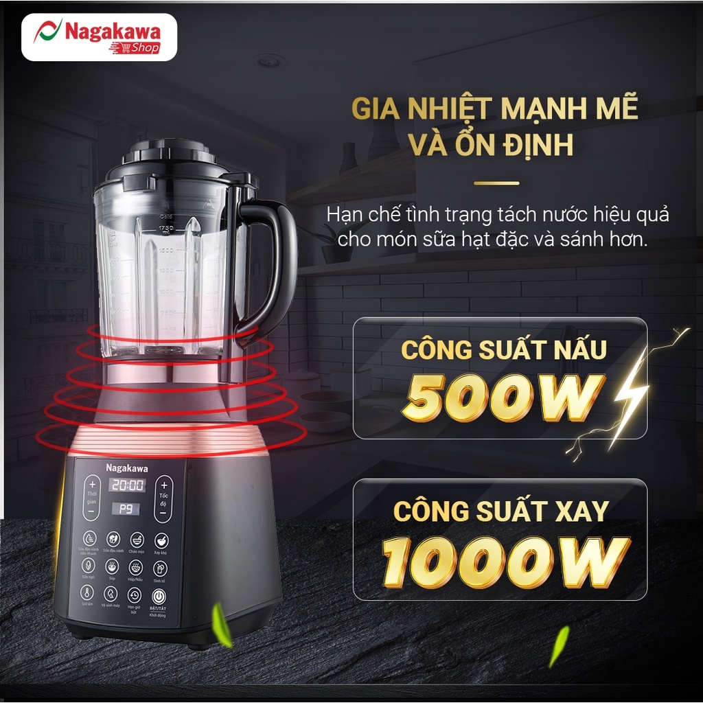 Máy làm sữa hạt đa năng Nagakawa NAG0815 - 1.75L