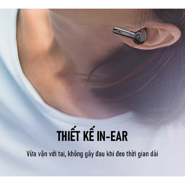 Tai nghe Bluetooth in-ear ROBOT Airbuds T30 - Đen