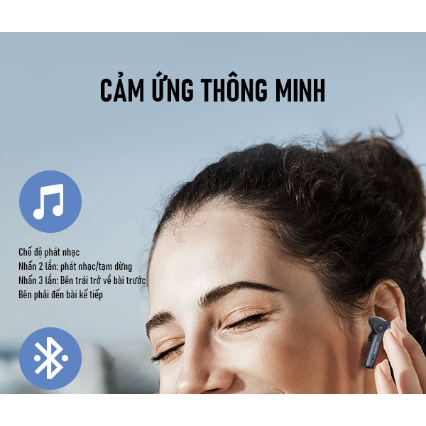 Tai nghe Bluetooth in-ear ROBOT Airbuds T30 - Đen