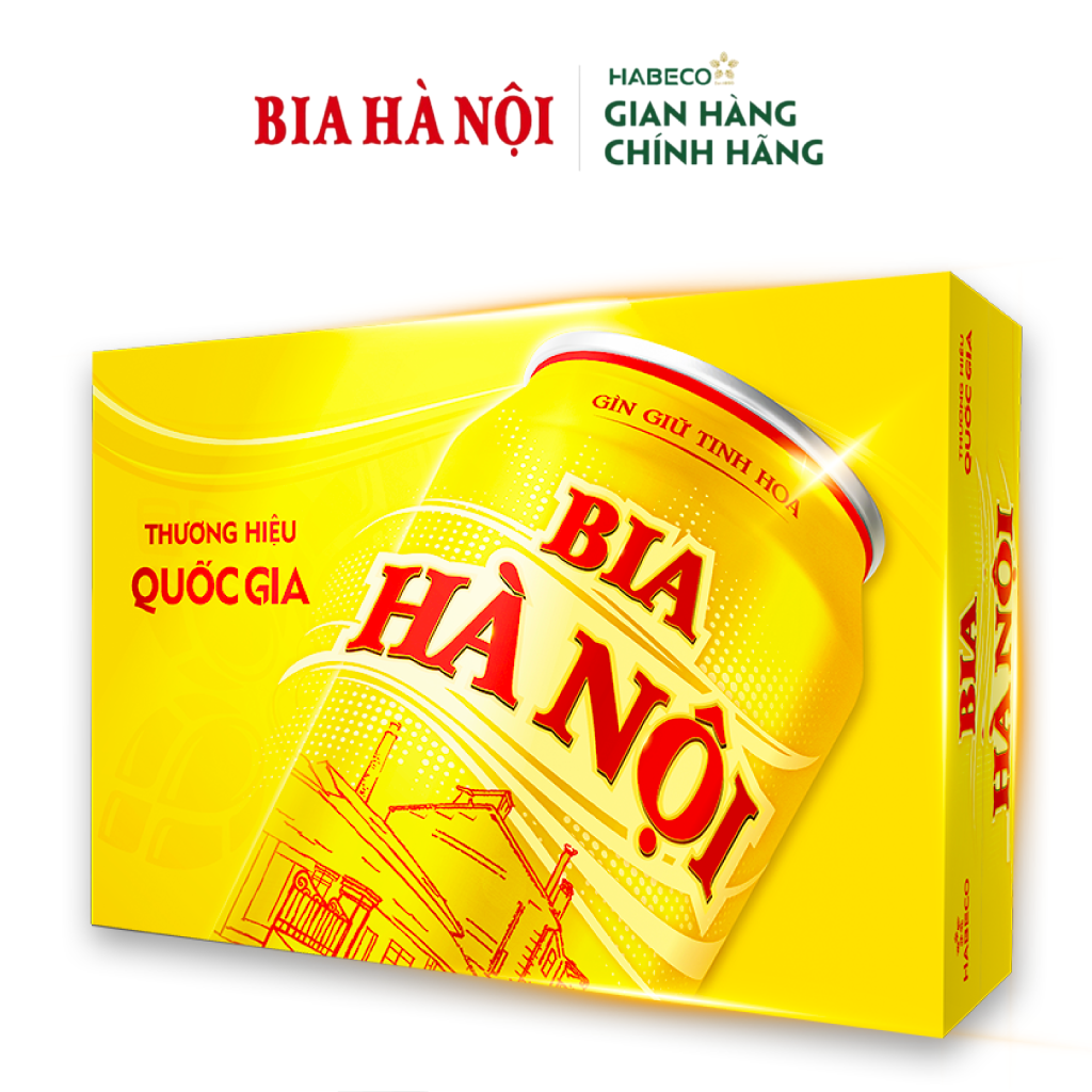 [Thùng 24 lon] Hà Nội Bia Lon 330ml