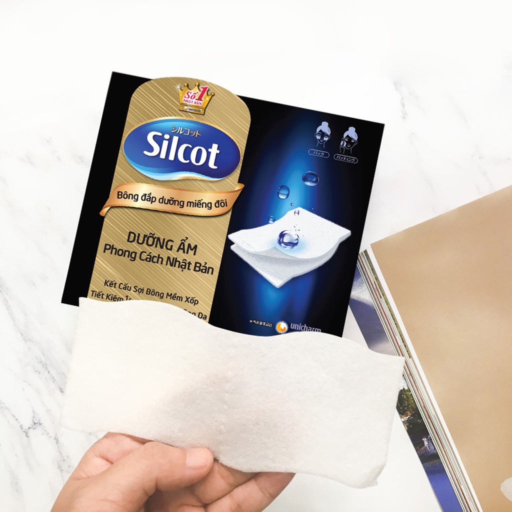 Bông tẩy trang Silcot đắp dưỡng miếng đôi 40 miếng/hộp - Mua 2 tặng 1 gift pack BVS Diana 16 miếng
