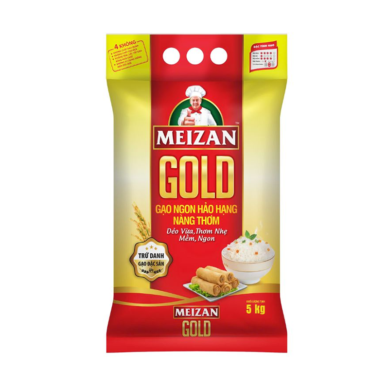 Gạo Meizan Gold nàng thơm - Túi 5kg