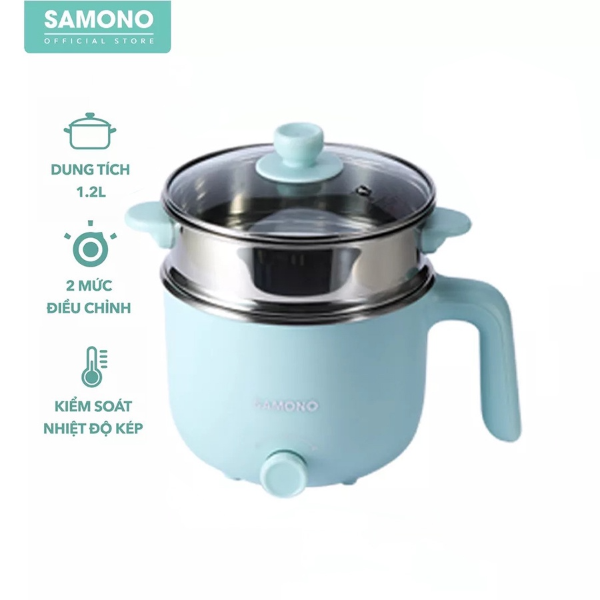 Nồi điện đa năng SAMONO SW-DG01 600W 1.2L - Xanh pastel