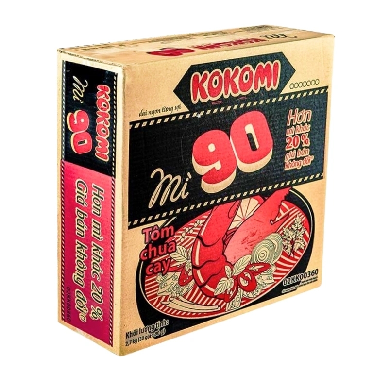 [Thùng 30 gói] Kokomi Đại Mì Tôm Chua Cay Gói 90g_368304