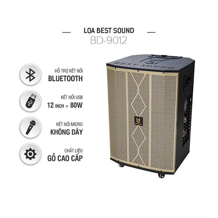 Loa kéo Best Sound BD-9012-Vàng