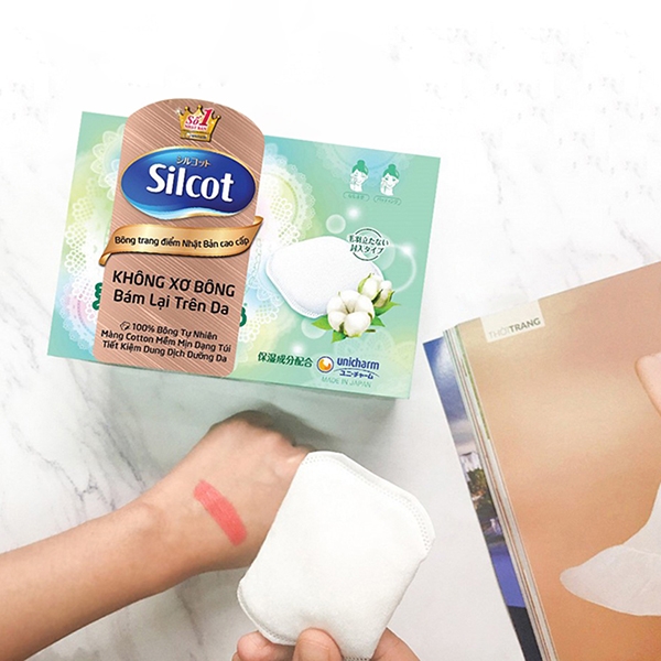 Bông tẩy trang cao cấp Silcot Premium - Hộp 66 miếng - Mua 2 tặng 1 gift pack BVS Diana 16 miếng