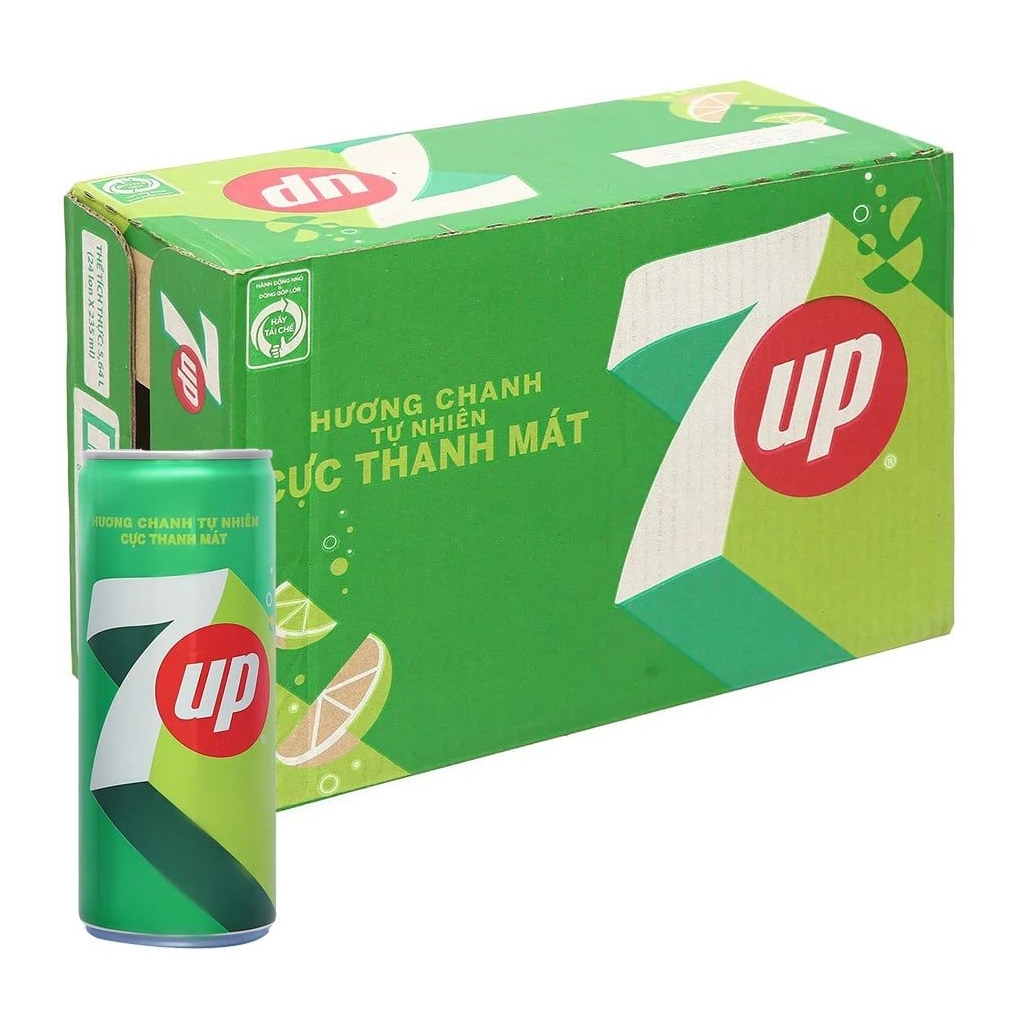 [THÙNG 24 LON] 7Up Nước Ngọt Lon 320ml