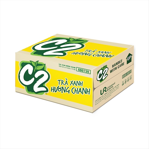 [THÙNG 24 CHAI] C2 Trà Xanh Hương Chanh Chai 355ml