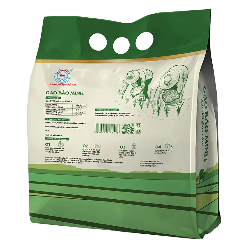 Gạo Bảo Minh ST25 Lúa Ruộng Rươi Túi 3kg